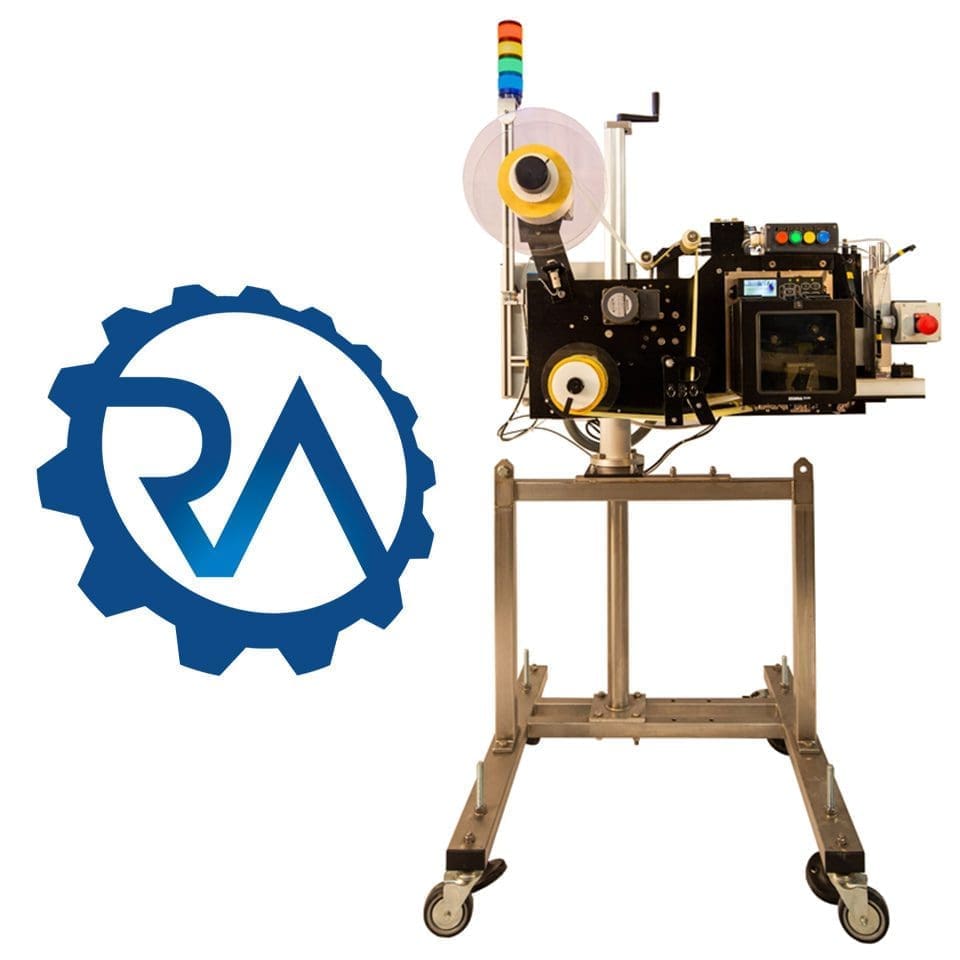 RA03 Labelling Systems Machine Robo Apply Logo RA03 Labelling Systems Machine Robo Apply Logo